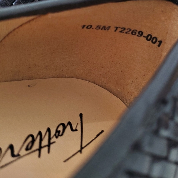 TROTTERS 10.5 Black Woven Leather JADE 1" Heel Slip On Shoes Comfort Office NWOB - Picture 2 of 15